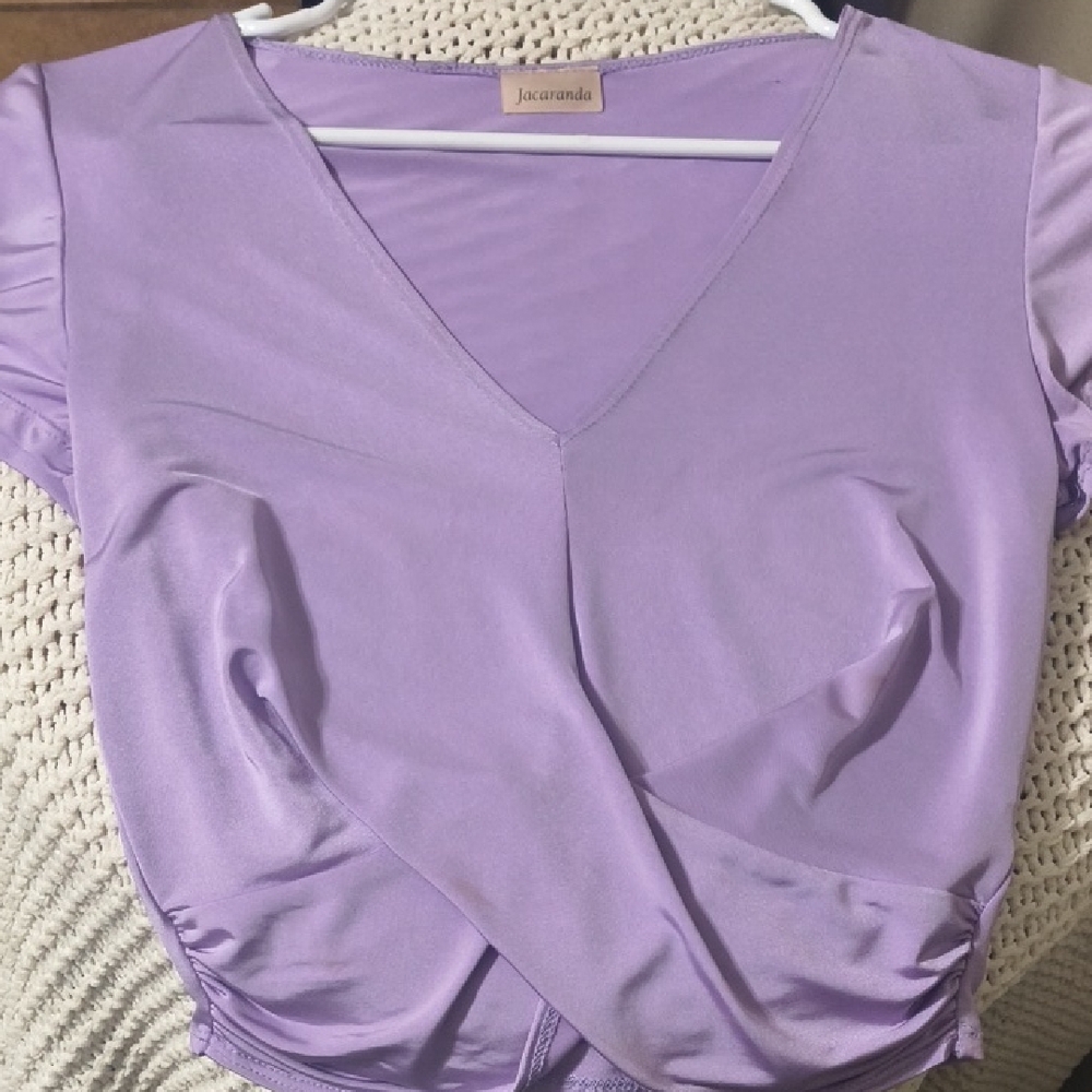 Jacaranda Lavender Wrap Blouse